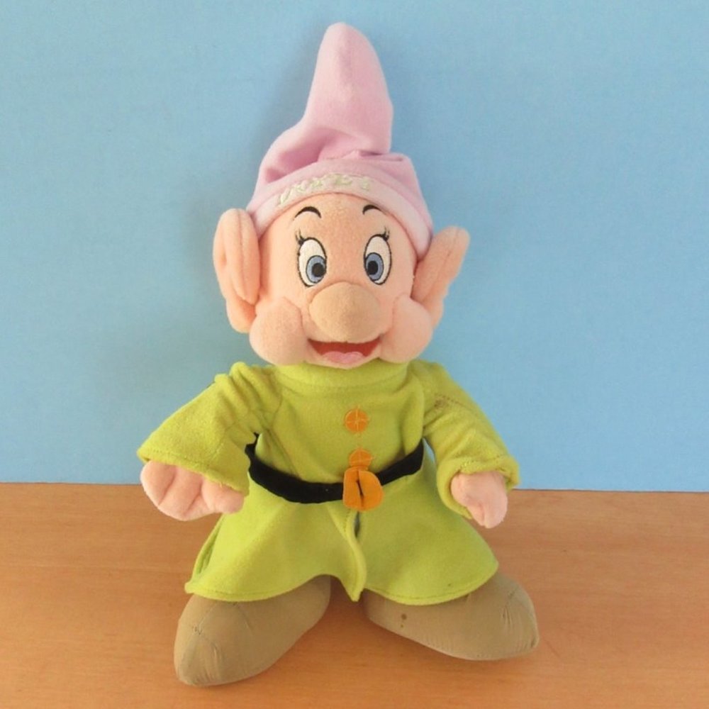 Disney plush Dopey 11" circa 1980s - Seven Dwarfs - AS IS